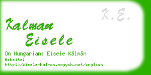 kalman eisele business card