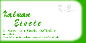 kalman eisele business card